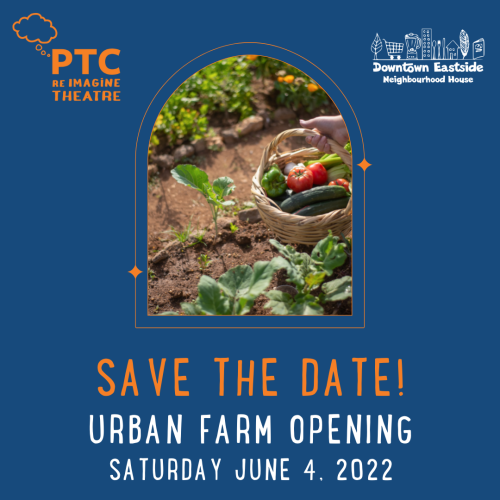Save the date: urban farm event. Saturday June 4 2022.
